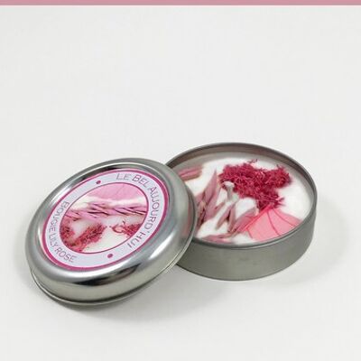 Metal candle 65g - Lily Rose fragrance