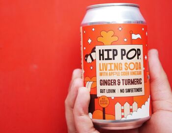 Hip Pop Living Soda – Mélange de saveurs végétaliennes époustouflantes – 12 x 300 ml Living Soda Boisson non alcoolisée 2