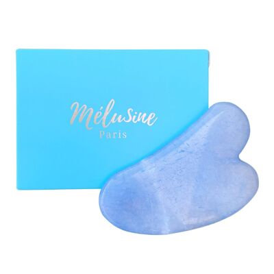 Quarzo rosa Gua Sha, giada blu o verde - giada blu