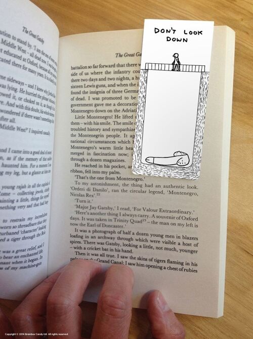 Bookmark - Funny Gift - Don't Look Down Magnetic Bookmark