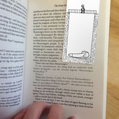 Bookmark - Funny Gift - Don't Look Down Magnetic Bookmark