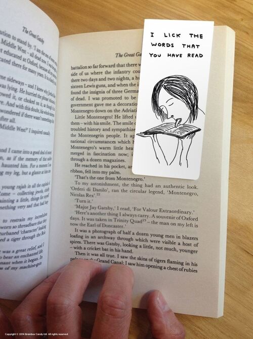Bookmark - Funny Gift - Lick The Words Magnetic Bookmark