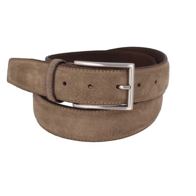 Ceinture homme cuir daim gris