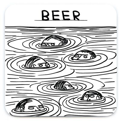 Coaster - Funny Gift - Beer Swimmers