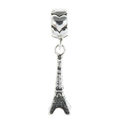 Charm in argento 925 mm Parigi valido per tutte le marche lucidato a mano 0.7x2.9 cm modello 9-1 - mod 9-1