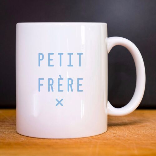 Mug blanc petit frère x cœur waf