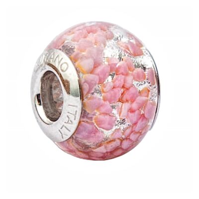 Abalorio Plata de Ley 925mm y Cristal de Murano Les Charms Paris - mod 18-301