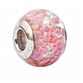 Perle en Argent Massif 925mm et Verre de Murano Les Charms Paris - mod 18-301