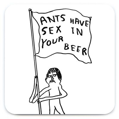 Untersetzer – lustiges Geschenk – Ameisen haben Sex im Bier