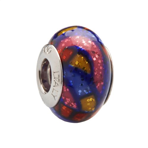 Abalorio Plata de Ley 925mm y Cristal de Murano Les Charms Paris - mod 18-242