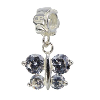 Abalorio Plata de Ley 925mm y Zirconia Les Charms Paris - mod CH-018