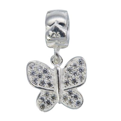 925mm Sterling Silver and Zirconia Bead Les Charms Paris - mod CH-012