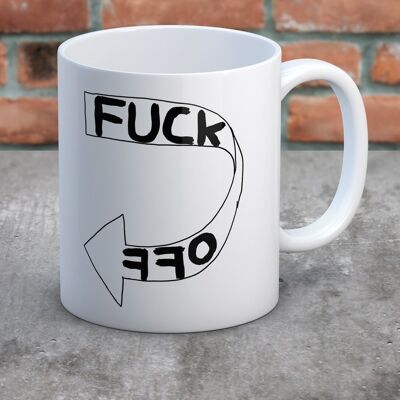 Mug (Gift Boxed) - Funny Gift - Fuck Off Arrow