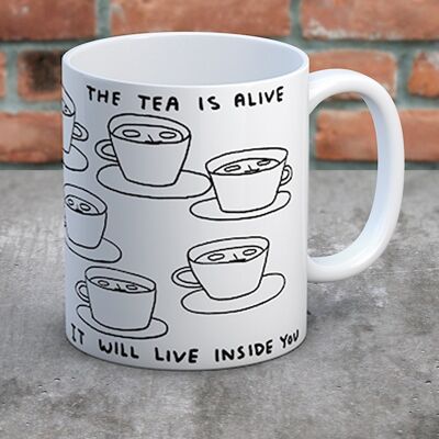 Tasse (in Geschenkbox) – lustiges Geschenk – Tea Is Alive