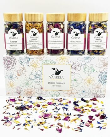 Lueur Florale - Le Coffret : Assortiment de pétales de fleurs comestibles 1