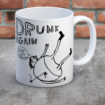 Mug (boîte cadeau) - Cadeau drôle - Drunk Again