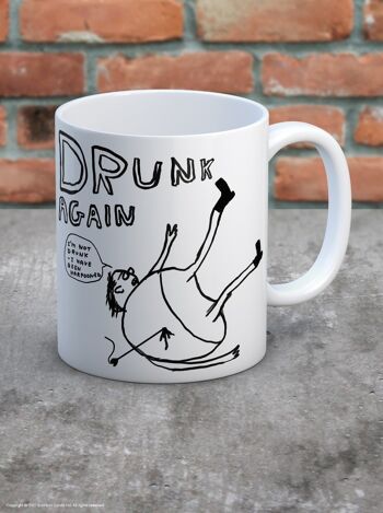 Mug (boîte cadeau) - Cadeau drôle - Drunk Again 1