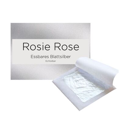 Blattsilber - reines Silber essbar | 6x6, 10er Pack | Essen, Kochen, Torten, Schokolade, Kunst und Handwerk, Gesichtsmasken