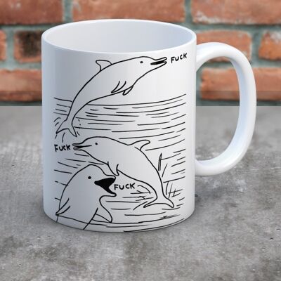 Tasse (in Geschenkbox) – lustiges Geschenk – Dolphin Fuck