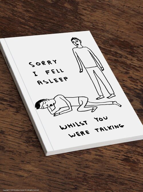 Notebook (A5) - Funny Gift - Sorry I Fell Asleep