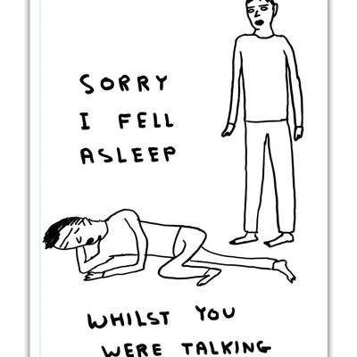 Notebook (A5) - Funny Gift - Sorry I Fell Asleep
