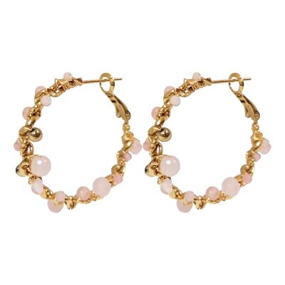 earring gold Nadine - pink