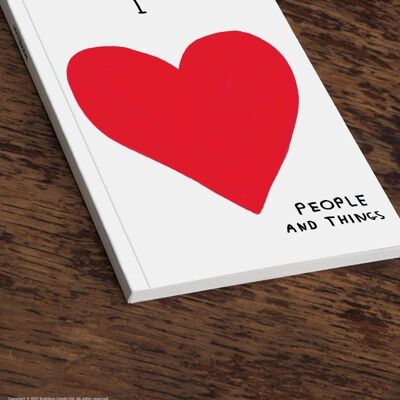 Notizbuch (A5) – Lustiges Geschenk – Ich liebe Menschen und Dinge