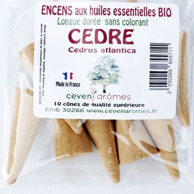 CEDAR incense cones with organic essential oils