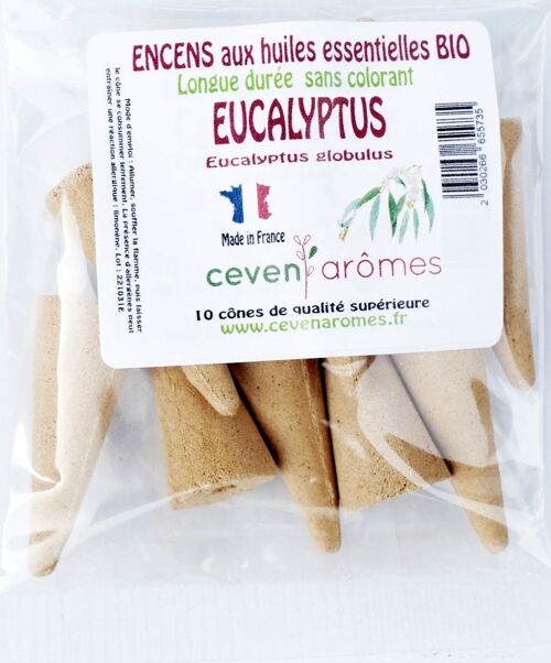 Cônes d'encens EUCALYPTUS aux huiles essentielles BIO