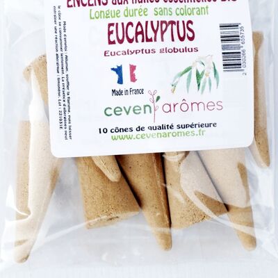 EUCALYPTUS incense cones with organic essential oils