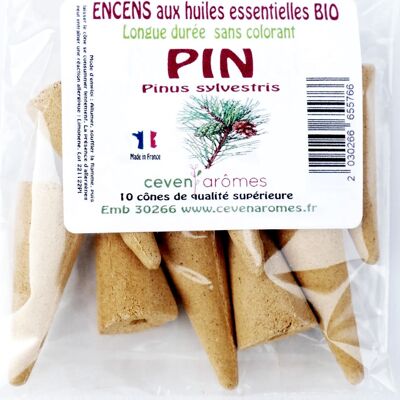PINE incense cones with organic essential oils