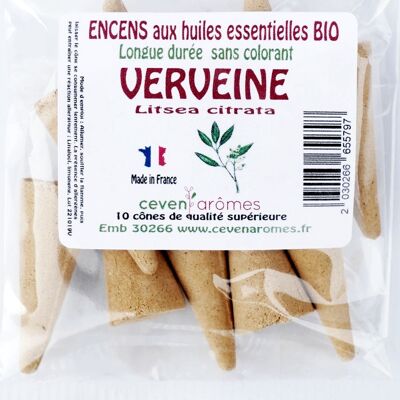 VERBENA incense cones with organic essential oils