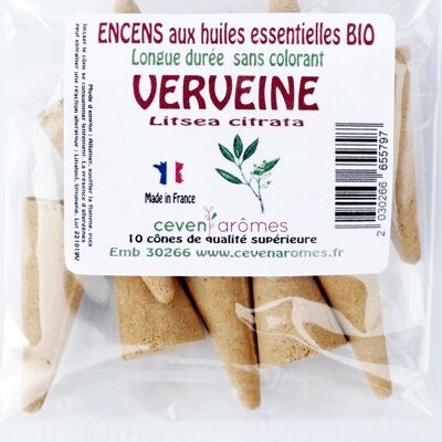 Conos de incienso VERBENA con aceites esenciales orgánicos