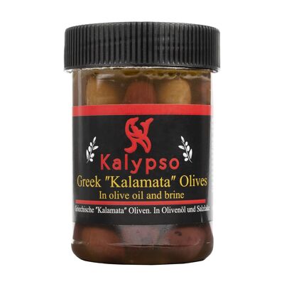 Griechische "Kalamata" Oliven - Plastikdose 230g