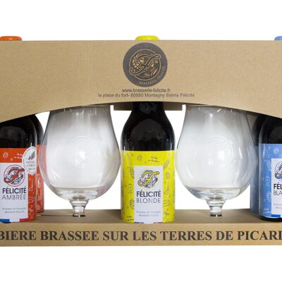 Coffret 6 bouteilles 2 verres