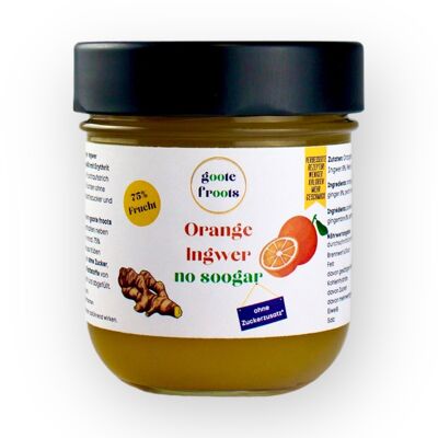 Crema di frutta SENZA ZUCCHERO Arancia Zenzero 75% frutta fresca