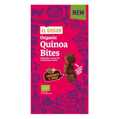 Bio Quinoa Bites mit dunkler Schokolade und Maca