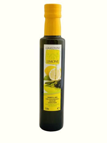 Condiments aromatisés au CITRON à base d'huile d'olive extra vierge 100% italienne pressée à froid.