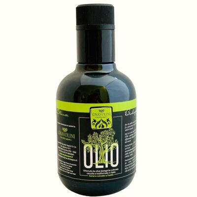 Bouteille de 250 ml d'huile d'olive extra vierge biologique