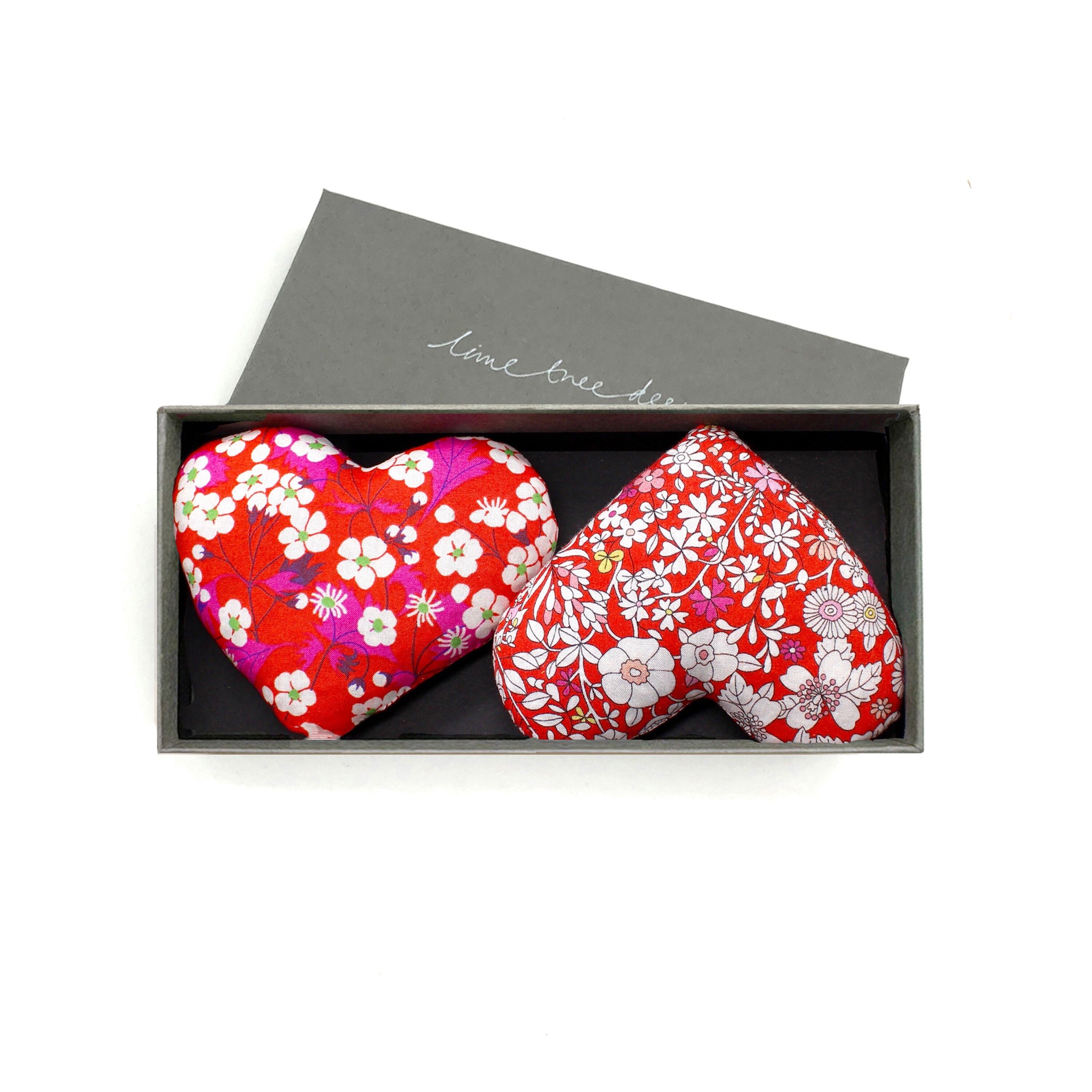 Braveheart Confezione da 2 Cuori Lavanda con Tessuto Liberty