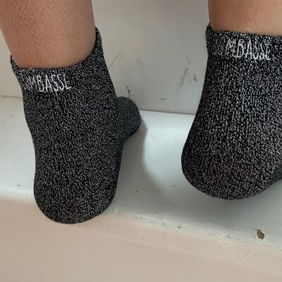 Gift idea: Black sequined "hottie" socks