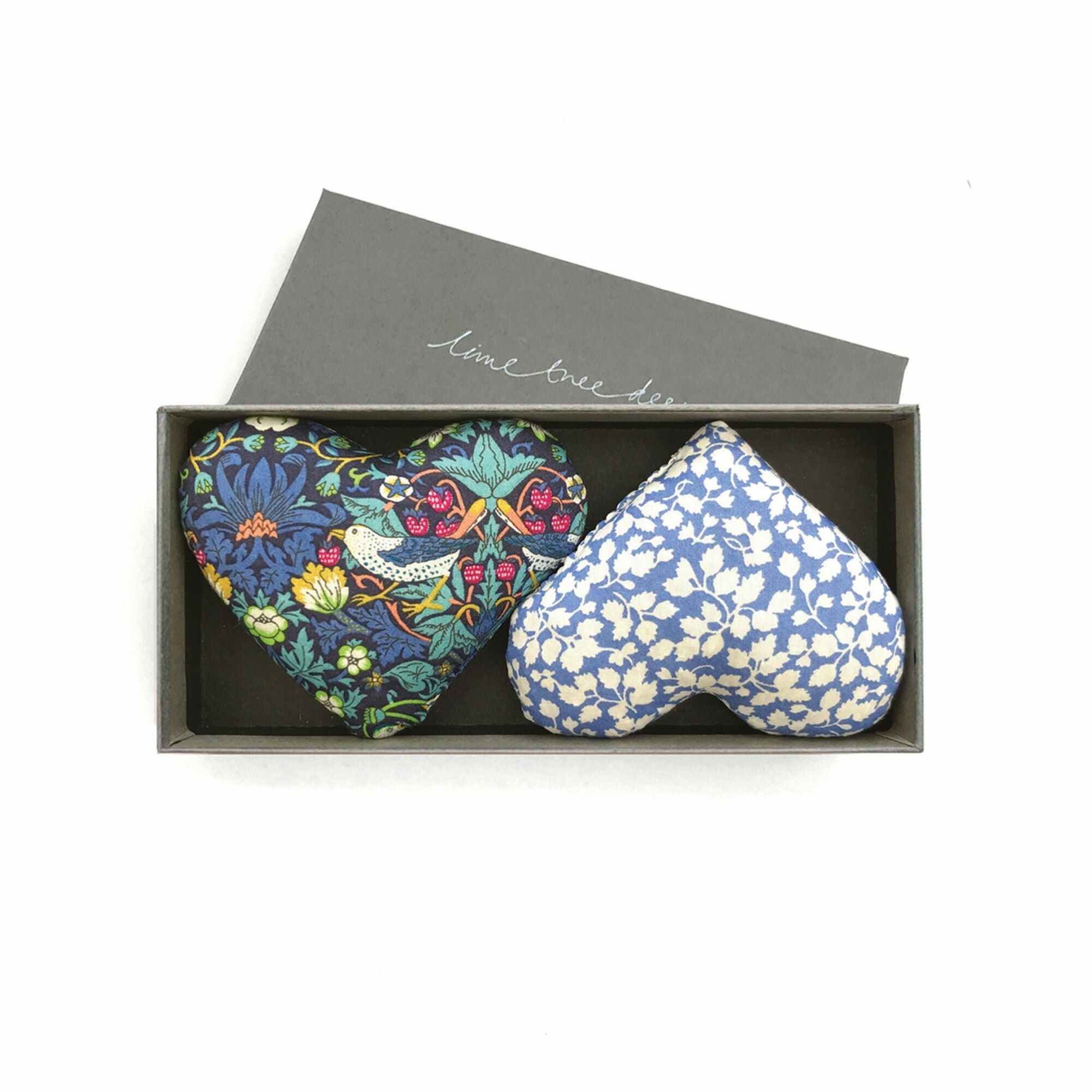 Scatola da 2 cuori di lavanda - Heartsease