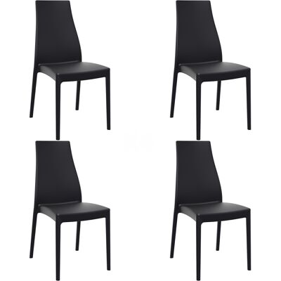 SET 4 BLACK MIRANDA CHAIR SQ20005