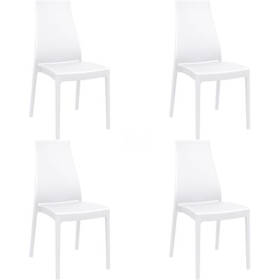 SET 4 WHITE MIRANDA CHAIR SQ20006