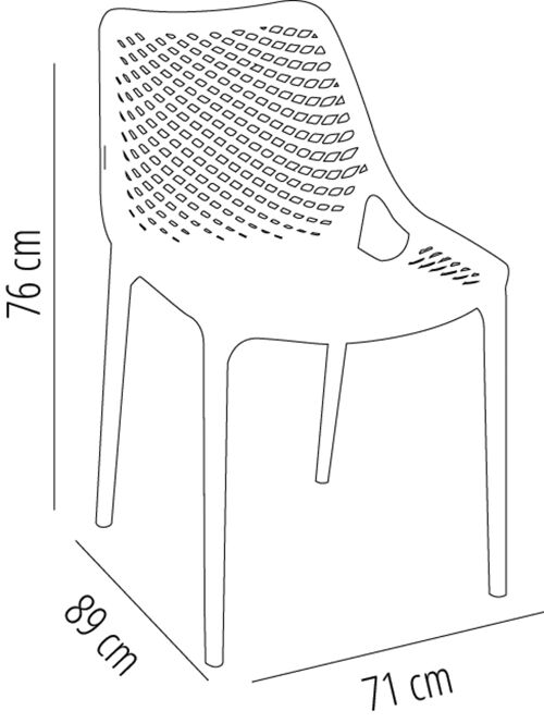 SET 4 SILLA GRID ROJA (AIR) SQ20025