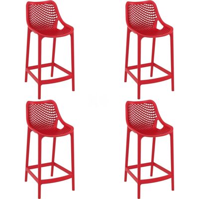 SET 4 SGABELLO GRID 65 ROSSO (AIR BAR 65) SQ20039