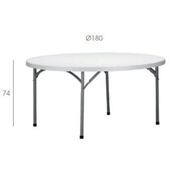 TABLE BEETHOVEN Ø180 GRIS SQ66277 2