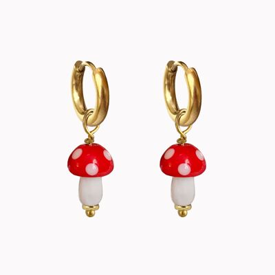 Boucles d'oreilles Champignon Or