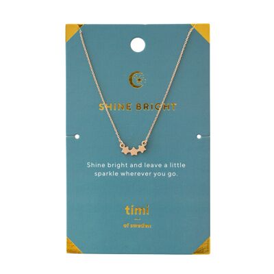 Shine Bright Three Star Necklace | Exclusive Scandinavian design