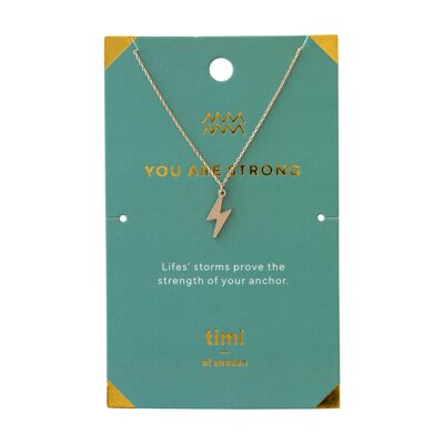 You are Strong Lightning Necklace | Exclusive Scandinavian design